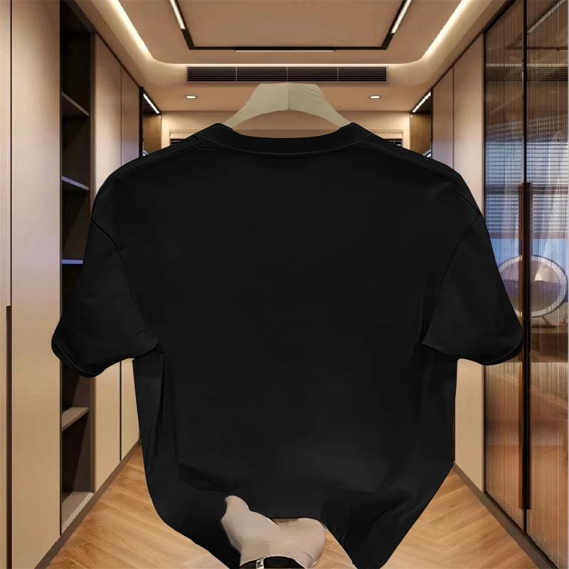 Polyester Short Sleeve Tee Relaxed Fit Breathable Beach Vacation Top