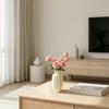 Striped Ceramic Flower Vase, Modern Decorative Vase for Fresh or Dried Flowers, Flower Holder Container for Living Room Table Centerpiece