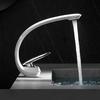 Creative Bathroom Sink Faucet Tap White Brass Wash Basin Faucets Single Handle Hot and Cold Waterfall Modern Elegant Mixer Tap