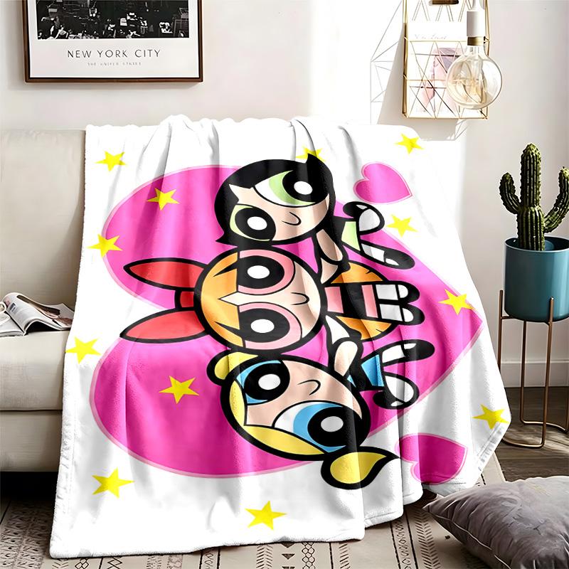 The Powerpuff Girls Theme Blanket Suitable For The Sofa Camping And Travel Made Of Soft Flannel Material An Ideal Gift For Occasions Such As Birthday