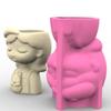 Cute Girl Planter Silicone Mold For Resin Cement Crafts Reusable DIY Flowerpot Design Flower Pot Making Mould