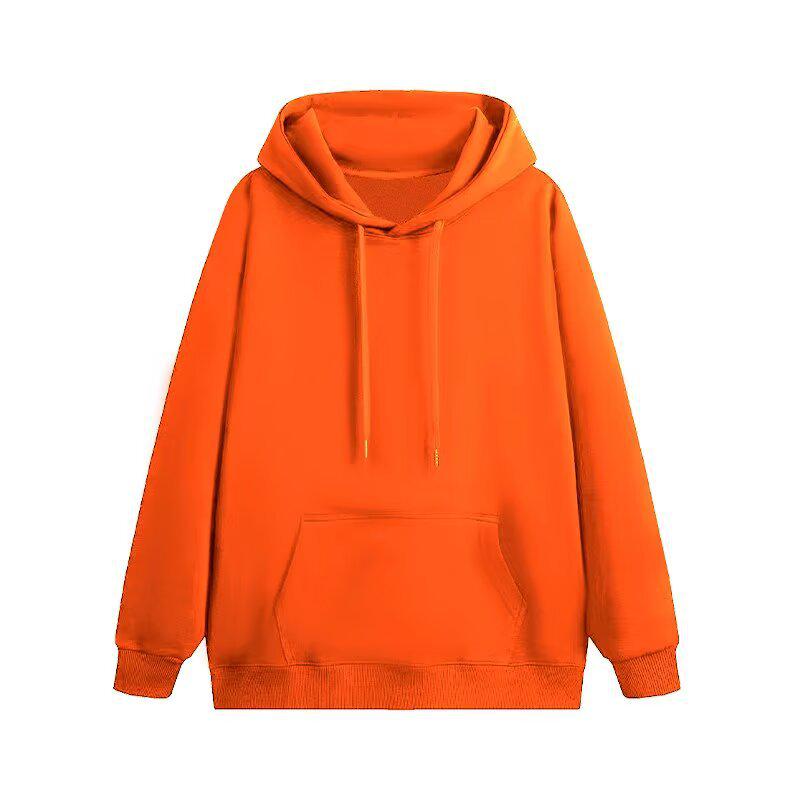Unisex Fleece-Lined Pullover Hoodie - Loose Fit, Couple Style, Autumn/Winter Collection