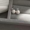 Large Retro 925 Pearl Earrings with Niche Ear Buckles for Women