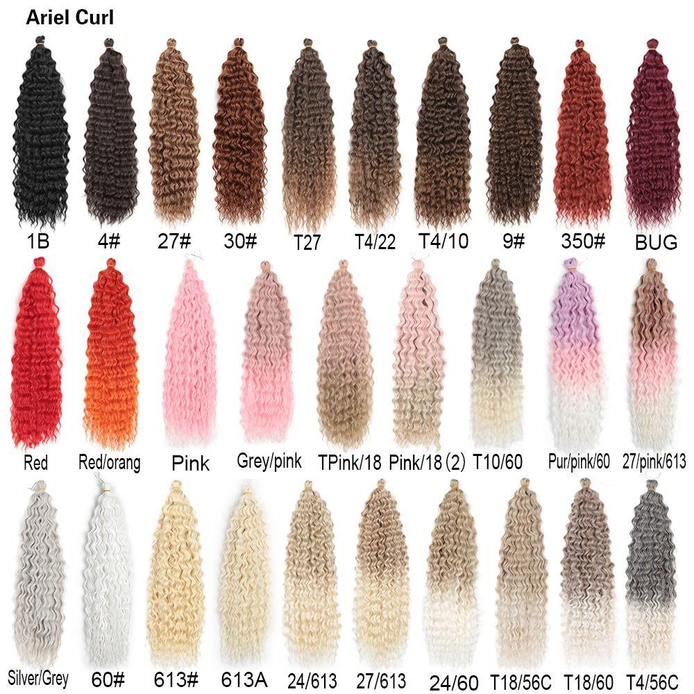Heat Resistant Fiber Deep Wave Wig Ombre Marly Hair Synthetic Crochet Hair Kinky Curly Hair