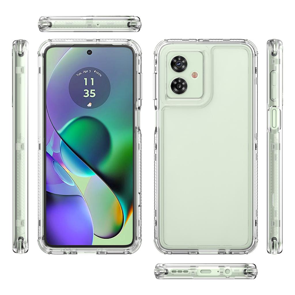 For Motorola Moto G54 5G Case Acrylic+TPU 3-in-1 Clear Phone Cover