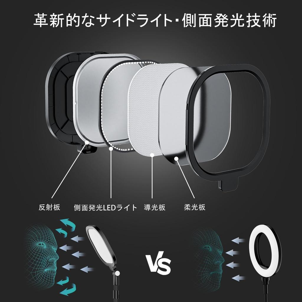New LitONES Ring Actress Tabletop Light for Surface Low Natural Light for Web Online Zoom 30 Levels of High Color High Brightness Smartphone USB Metal