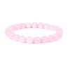 Bracciale in Pietra da 8mm Pietra Vulcanica Pietra Occhio di Tigre Cristallo Rosa Bracciale Elastico