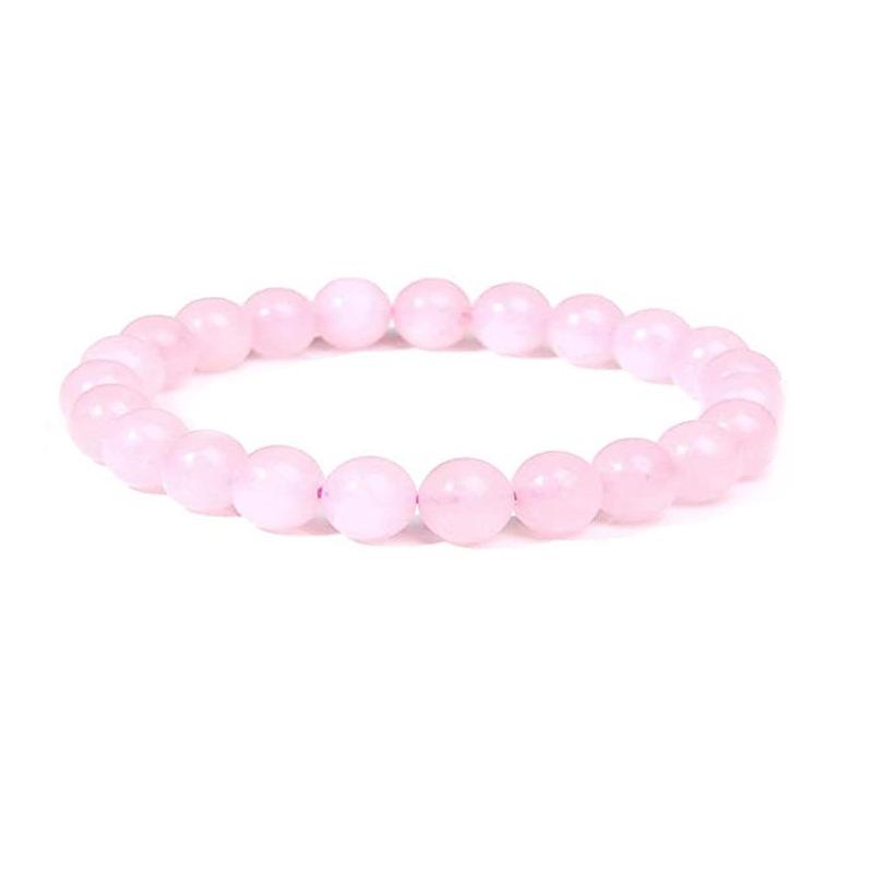Bracciale in Pietra da 8mm Pietra Vulcanica Pietra Occhio di Tigre Cristallo Rosa Bracciale Elastico