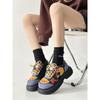 Spring and autumn new niche design color matching big head shoes women's cute board shoes versatile casual single shoes