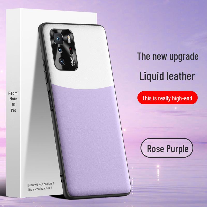 

Чехол из жидкой кожи для Redmi Note 10 Pro — защитный чехол от падений, цельный дизайн Redmi Note 10 Pro