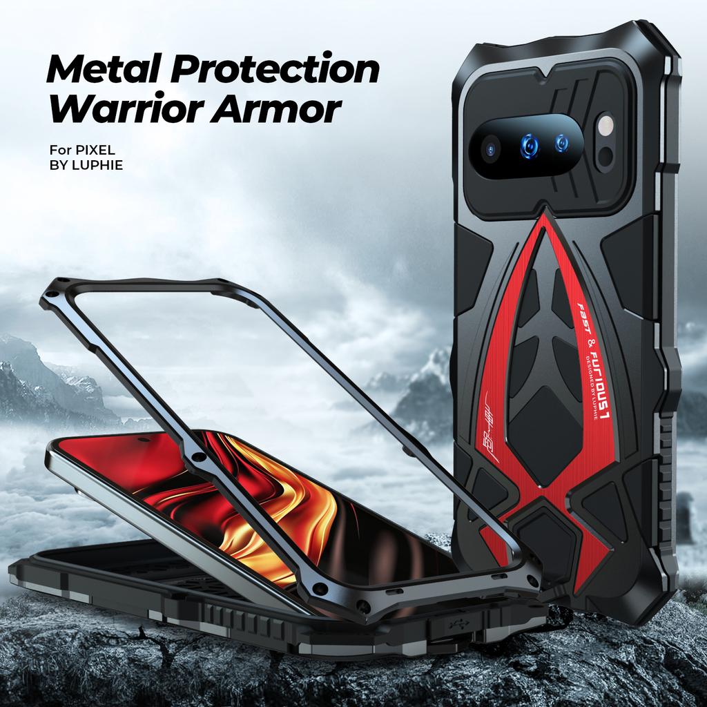Full Shockproof Armor Metal Phone Case For Google Pixel 10 Pro Glass Film Protection Phone Cover For Google Pixel 9 Pro Funda