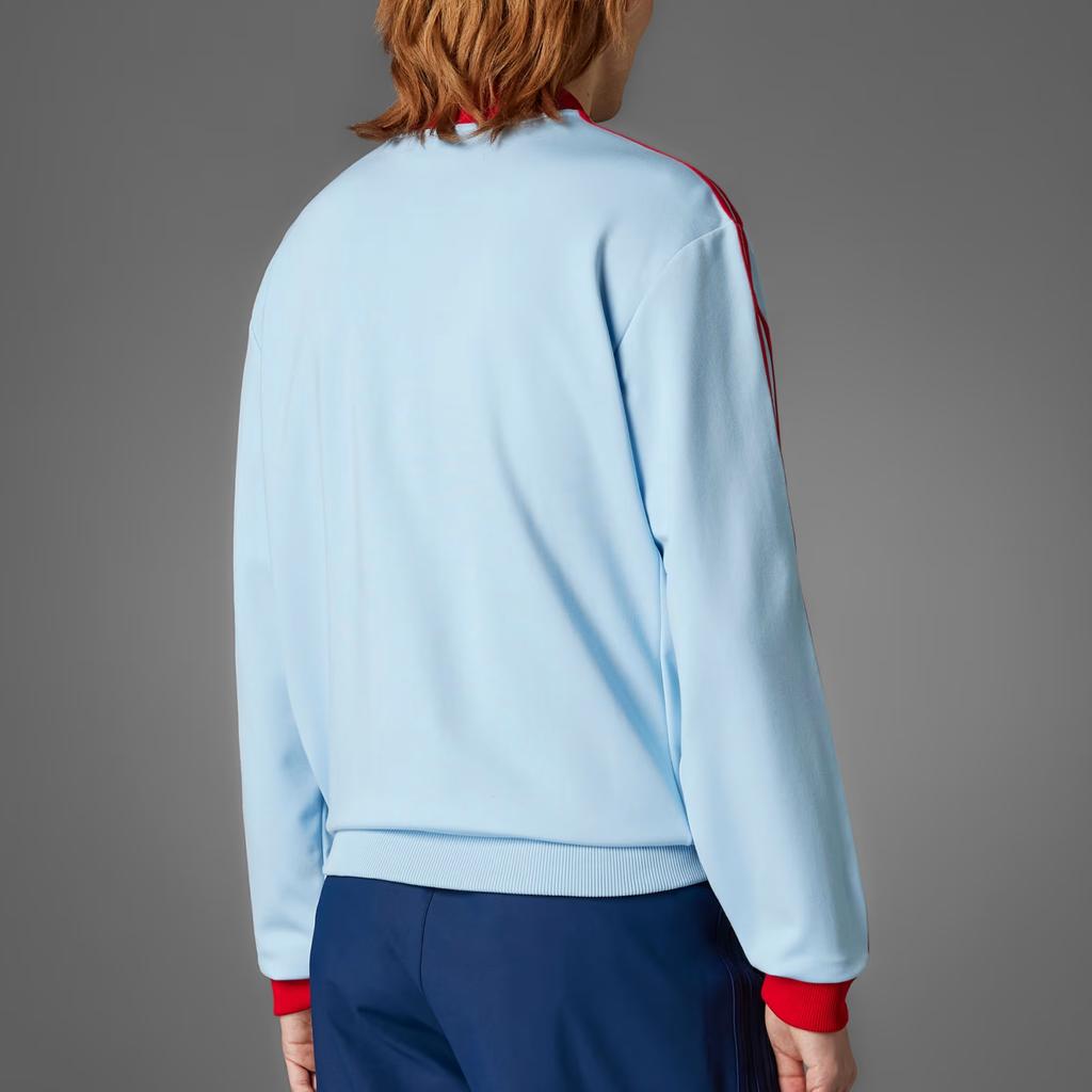 adidas Originals 3-Stripes 1/4 Zip Sweatshirt Golf Series Fashion Versatile Comfortable Striped Long Sleeve Sweatshirt Men Sweatshirt Clear-Sky JP2060