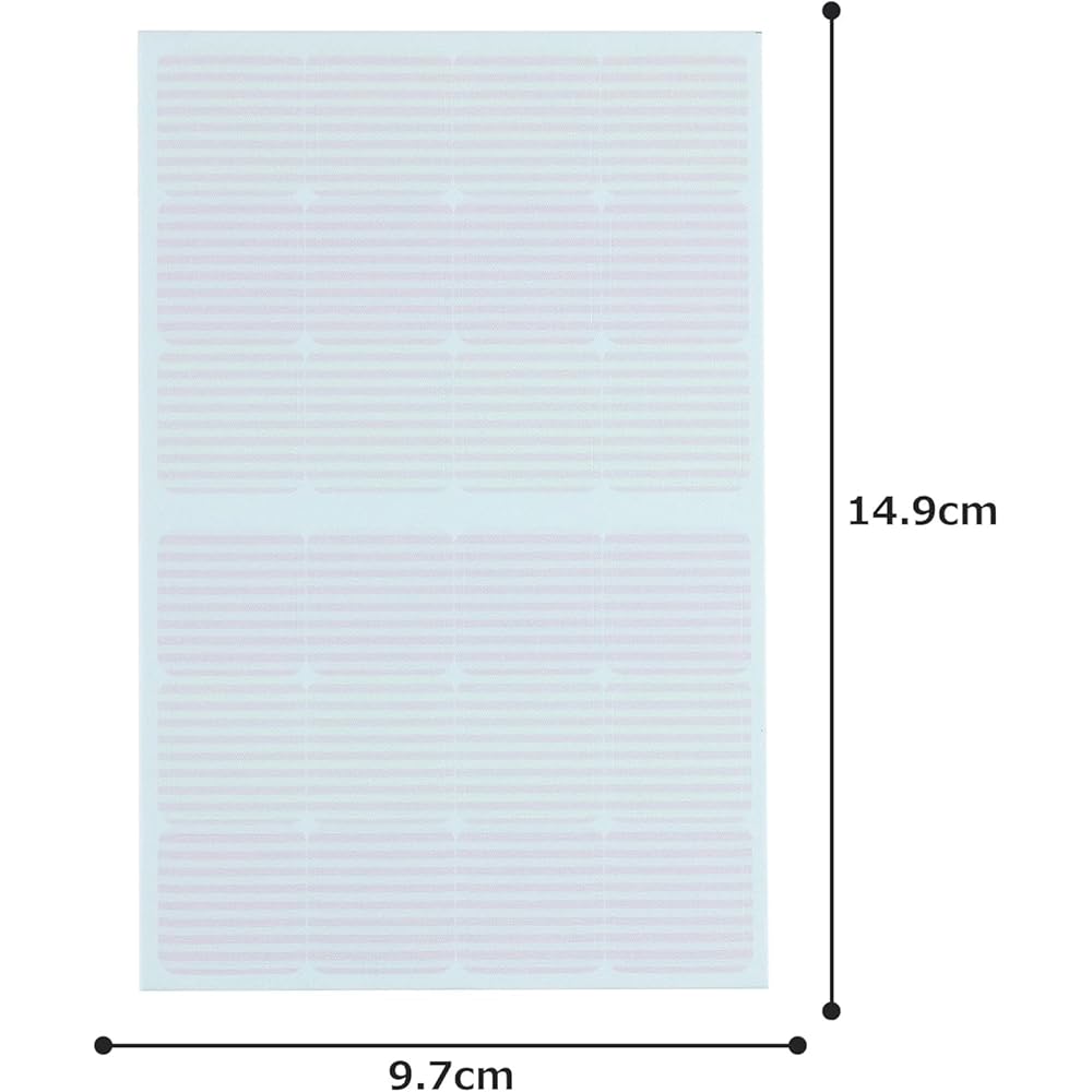 Uniname Laundry Tag Stickers Stripe P 24 Pieces 1 Sheet Labeling Supplies