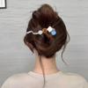 New Irregular Twist Clip Disc Hair Grab Clip for Women Elegant Colorful Beads Twisted Hairpin Girl Hair Accessories