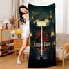 Dinosa Jurassic Park Microfiber Printed Beach Towel Mountain Climbing Yoga Beach Swimming Running Absorbent Soft Towel