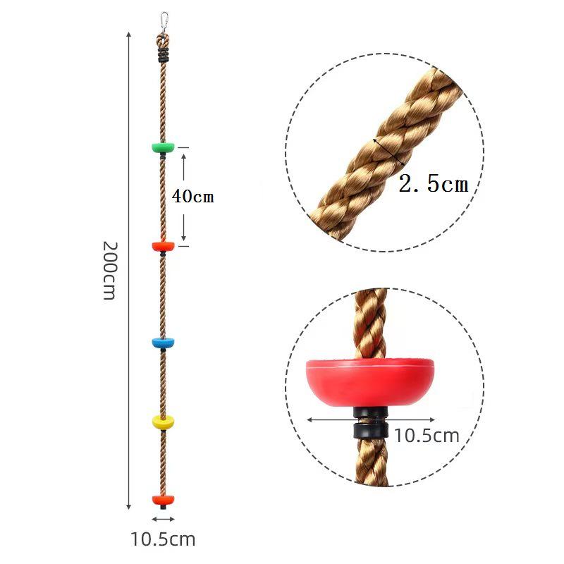 Large Children's Disc Swing with Climbing Rope - Sensory Training Playground Toy for Kindergartens