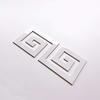 Acrylic Mirror Wall Stickers Decal Geometric Greek Key Pattern Acrylic Plastic Mirror DIY Wall Art Decor ,5pcs Gold