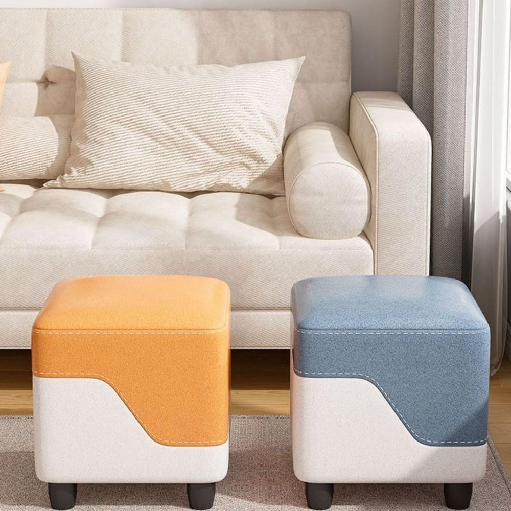 Useful Technical Cloth Small Stool Wooden Breathable Nordic Stool Multifunctional Colorful Shoe Changing Stool Household Use