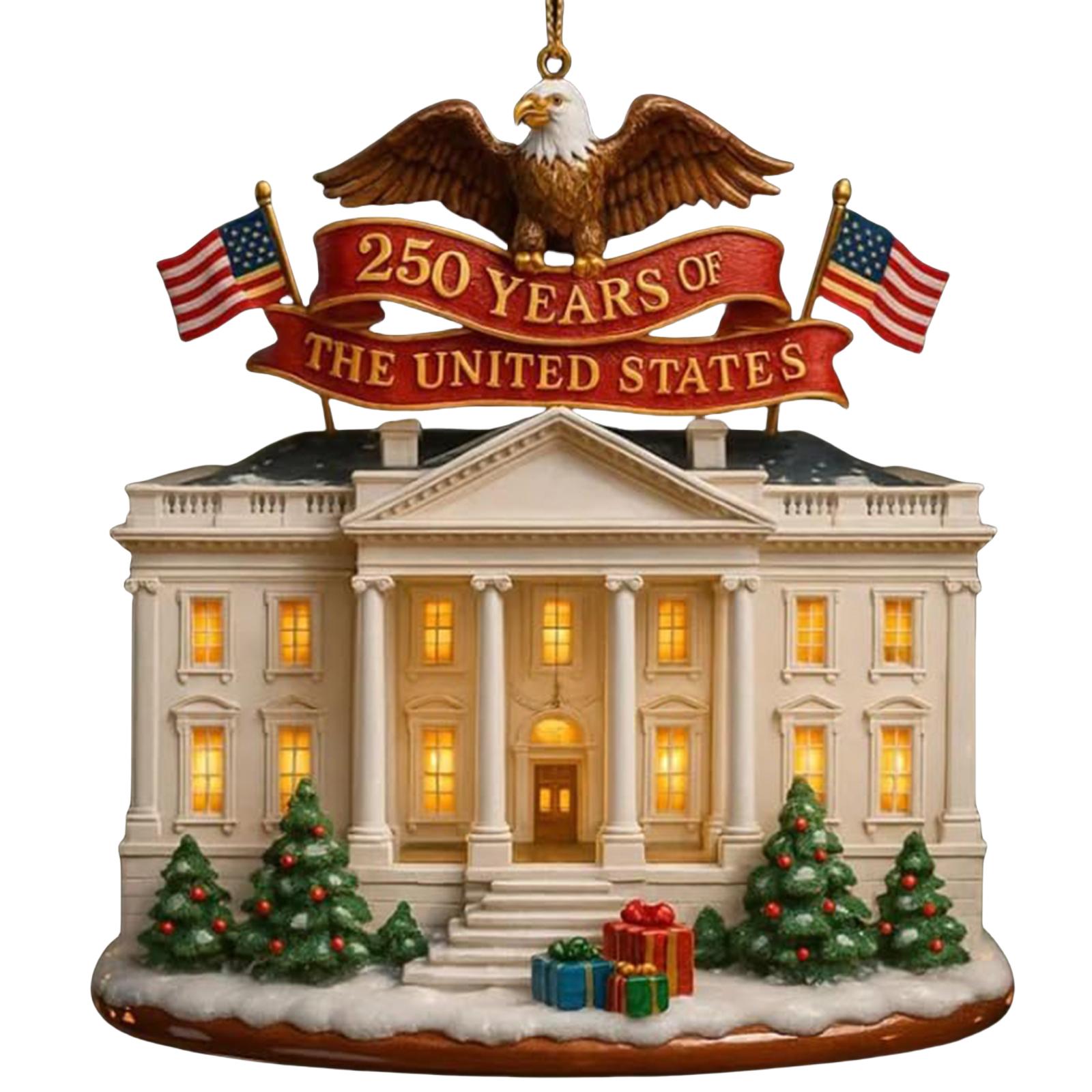 US 250th Anniversary Ornament 250 Years of The US Commemorative Hanging Decor US Founding Commemorative Ornament for Patriots красный