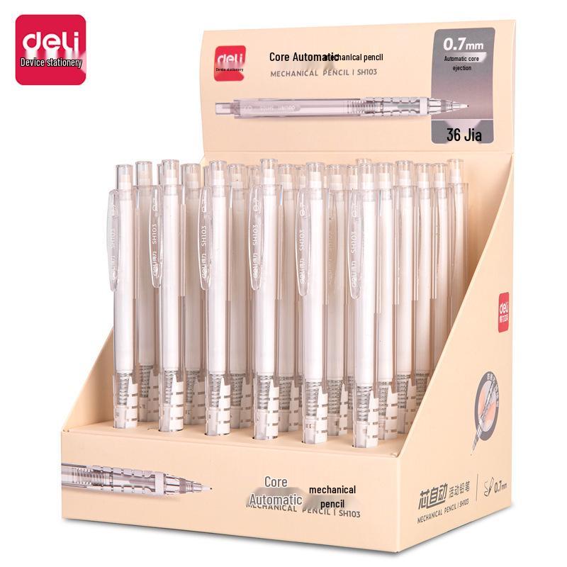 Deli Mechanical Pencil for Kids - Press-to-Use Plastic Drawing Pencil with Lead