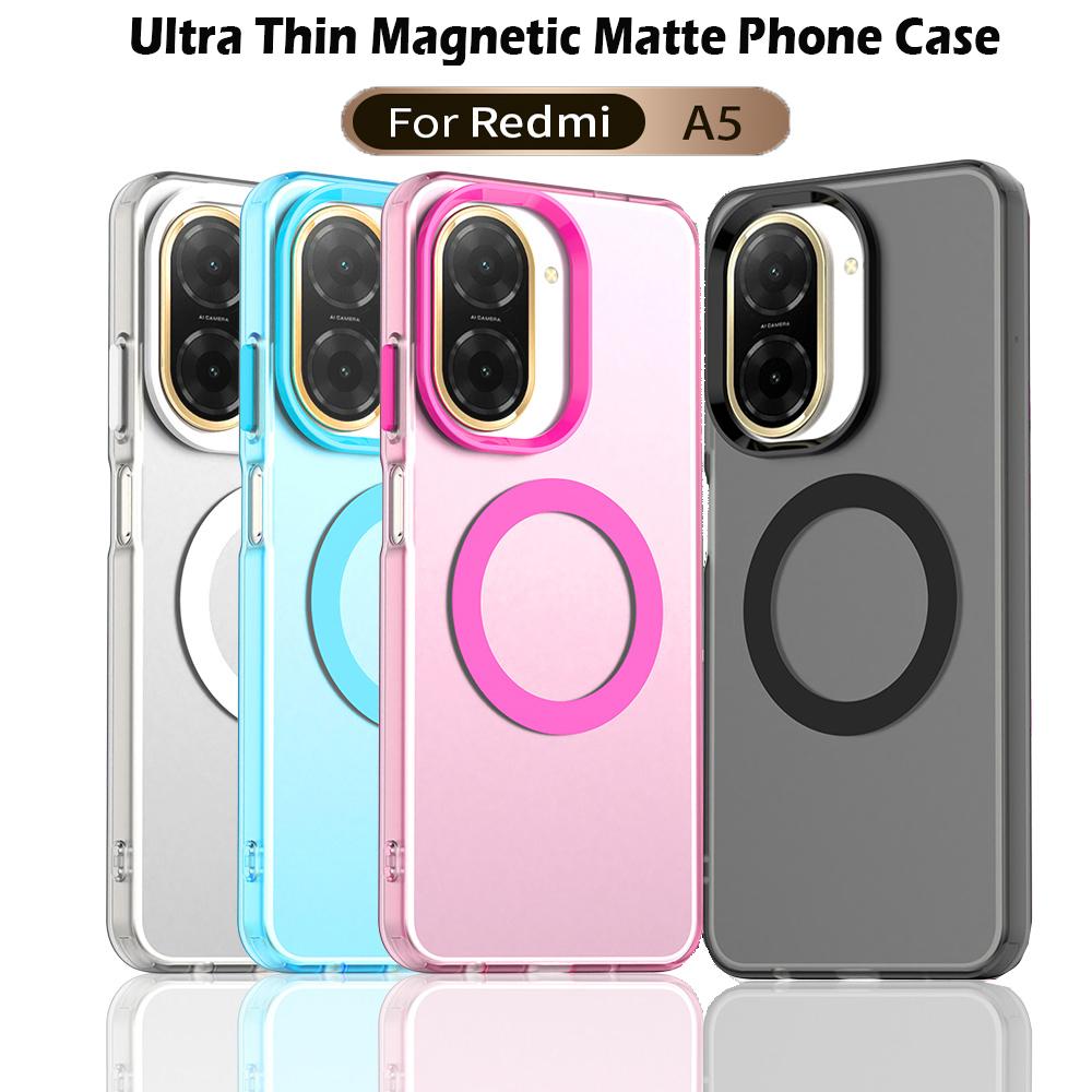 Magsafe Matte Phone Case For Xiaomi Redmi A5 4G Magnetic Wireless Charging For Xiaomi Redmi A5 Shockproof Back Cover