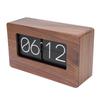 Vintage Wooden Auto Flip Clock Digital Mechanical Flip Table Clock 24 Hour Retro Desktop Ornament