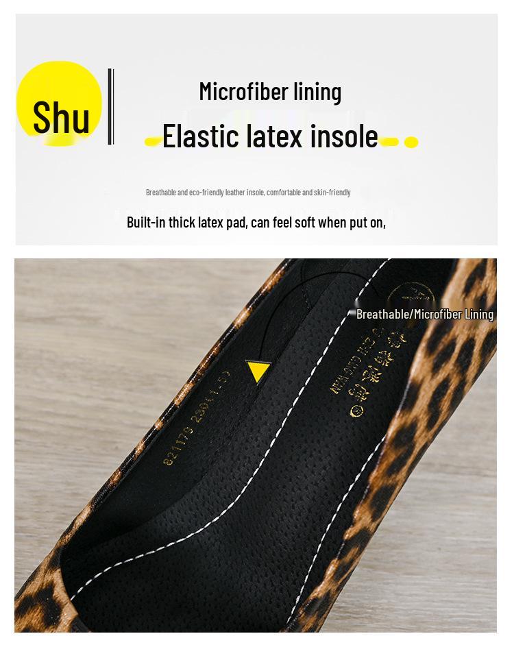 2025 Spring Leopard Print Stiletto Heels - Versatile, Sexy, Low-Cut Women's Shoes