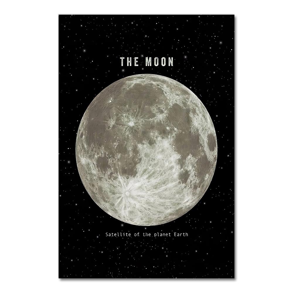 Space Earth Moon Venus Sun Saturn Posters and Prints Planet Wall Art Canvas Painting Modern Picture for Living Room Home Decor
