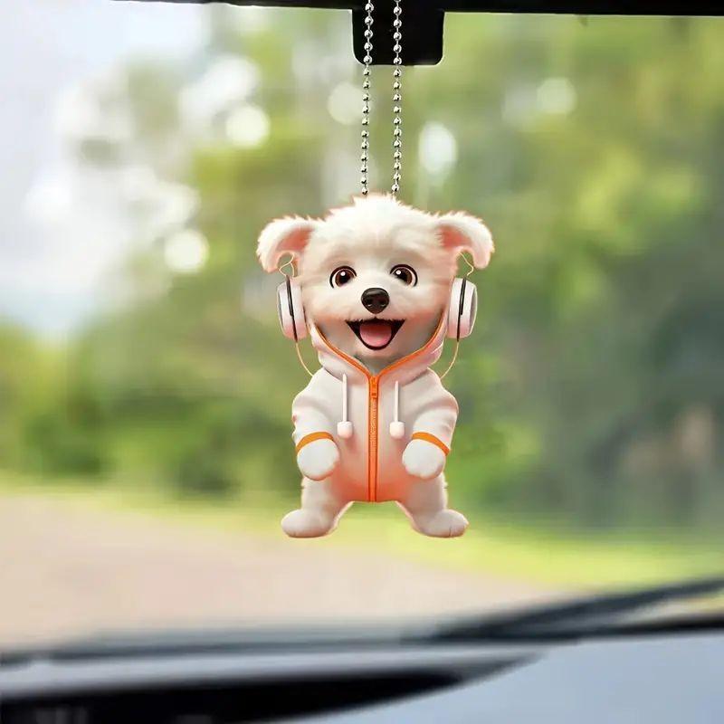 Car Playful Acrylic Decoration Stylish Cartoon Hanging Accessory For Home Auto And