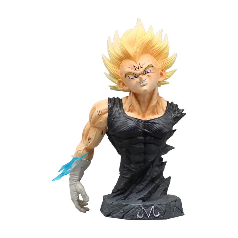 16.5cm Dragon Ball Majin Vegeta Bust Anime Action Figure Model Statue Collection Desktop Decoration Ornament Toys Boys Gifts