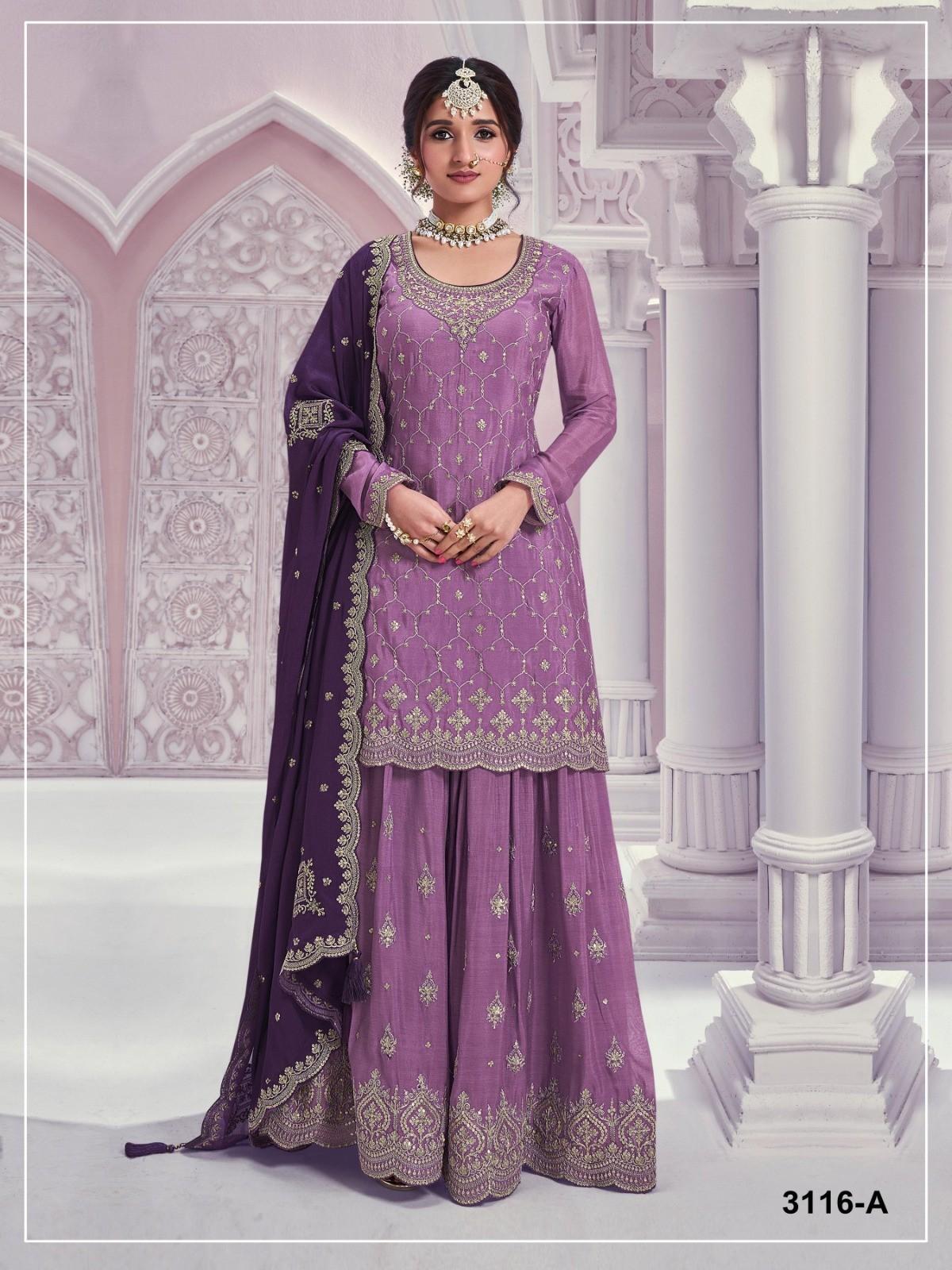 Heavy Chinon Desigenr Pakistani Suit Indian Bollywood Ethnic Salwar Kameez Dress