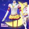 Anime Sailor Moon Cosplay Costume Tsukino Usagi Uniform Dress Outfits Cosplay Yellow Wig Halloween Carnivl Party Women Kids
