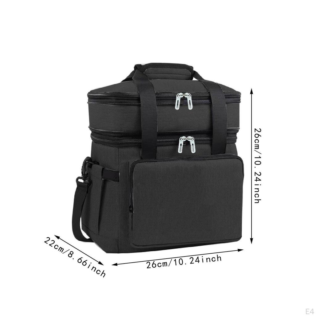 Cold Bag Expandable Container Thickened Food Double Level for Camping Office of The