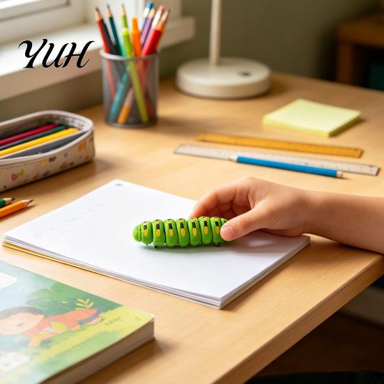 3D Printed Caterpillar Toy 1/5/10Pcs Figurine, Movable Joints Fidget Realistic Figurine Toy, Articulated Insect Figure for Stress Relief PLA
