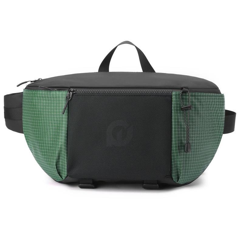 Men's Waterproof Nylon Cycling Waist Bag New Fashion Chest Pack Casual Crossbody Shoulder Sling Bag for Outdoor Travel
