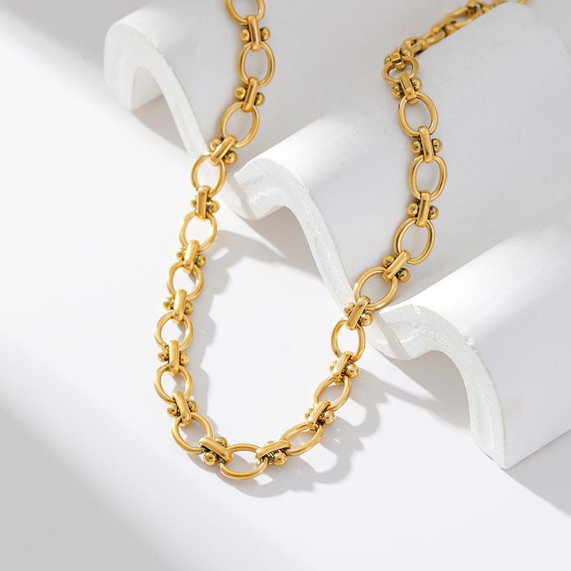 EILIECK 316L Edelstahl Metallkettenhalskette Für Frauen Mode Vergoldete Halskette Wasserdichter Schmuck Damen Geschenk