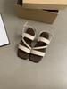 Fashion Roman Style Retro Open Toes Casual Flat Sandals for Women Summer 2025 Comfortable Versatile Back Strap Fashion Beach Cool Shoes