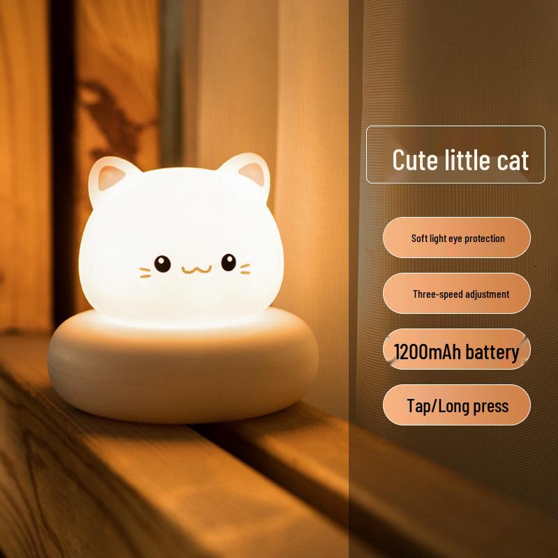 Rechargeable Eye-Friendly Night Light for Kids & Postpartum Mothers - Touch-Control Desk Lamp
