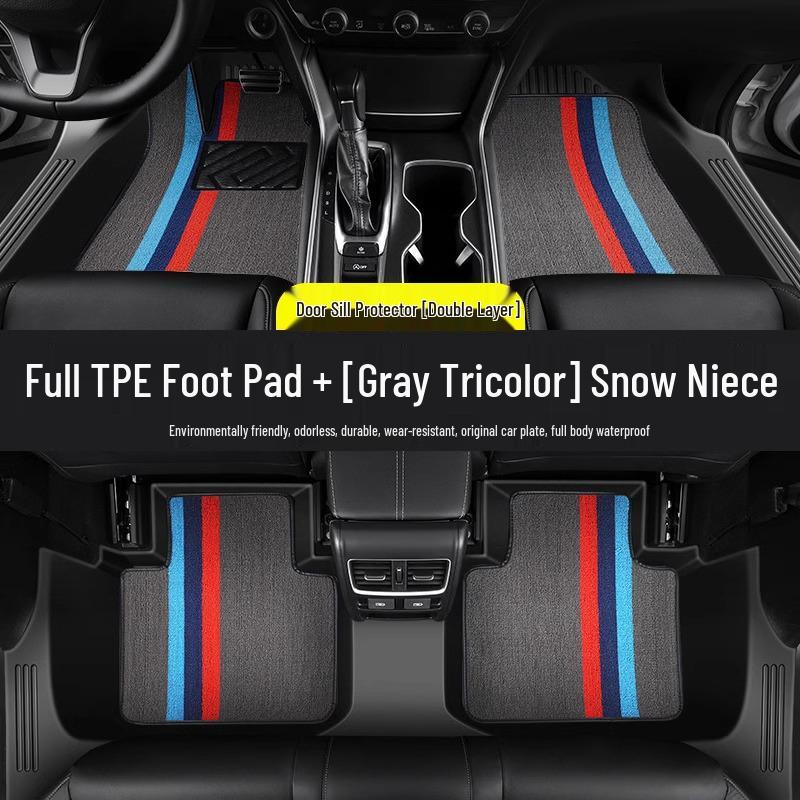 Waterproof TPE Car Floor Mats for Pentium B30 (2016-2018), One-Piece Molded with Door Sill Coverage