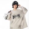 Vintage Washed Graffiti Long Sleeve T-Shirt Unisex Oversized Streetwear Top Cotton Casual Fall