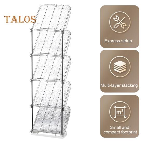 Šikmý úzký stojan na boty 5 úrovní Robustní konstrukce Snadná montáž Organizér pro ukládání bot Vertikální stojan na boty