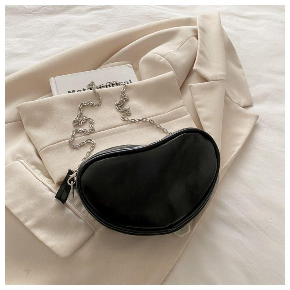 Designer Heart Shoulder Bag Y2k PU Leather Bag Trendy Heart Cross Bag  for Ladies/Girls