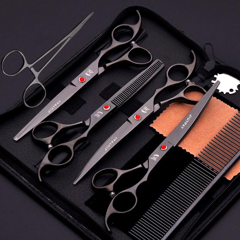 Pet Grooming Curved Scissors Set, Large 7.0 Inch, Colorful Beauty Scissors