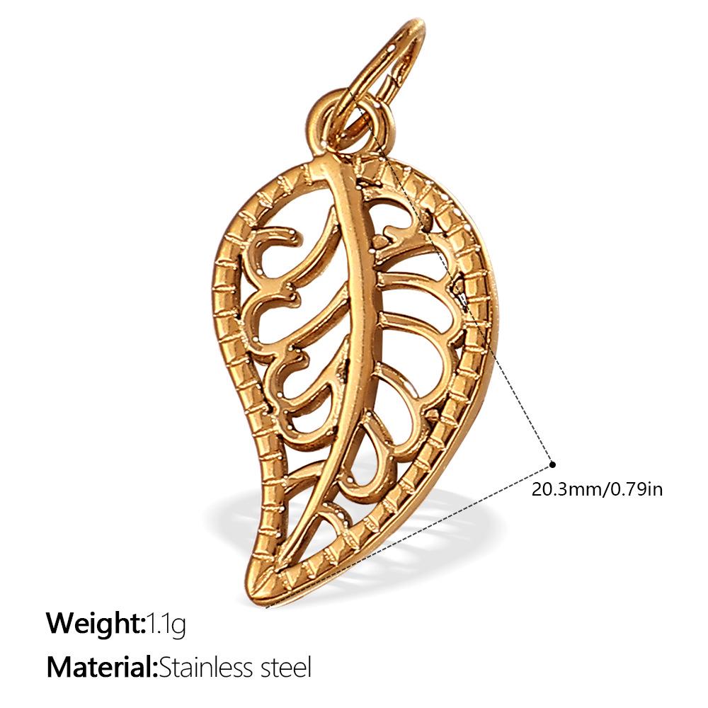 18K Gold-Plated Stainless Steel Beach-Style Pendant Necklace