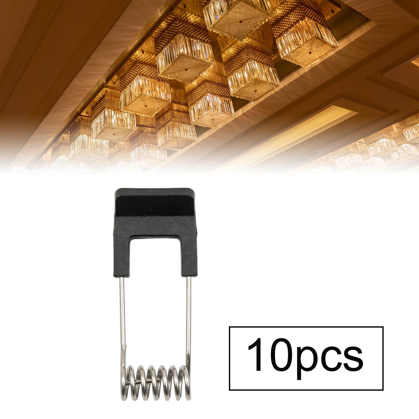

10x Downlight Panel Lamp Spring Clip Metal Hardware Professional for Ceiling Lamp Bracket Lighting Accessories LED Recessed чорний