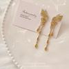 Long Butterfly Fringed Earrings To Modify The Face, Temperament Flying Together, Light Luxury High-end Dress, Blue Earrings