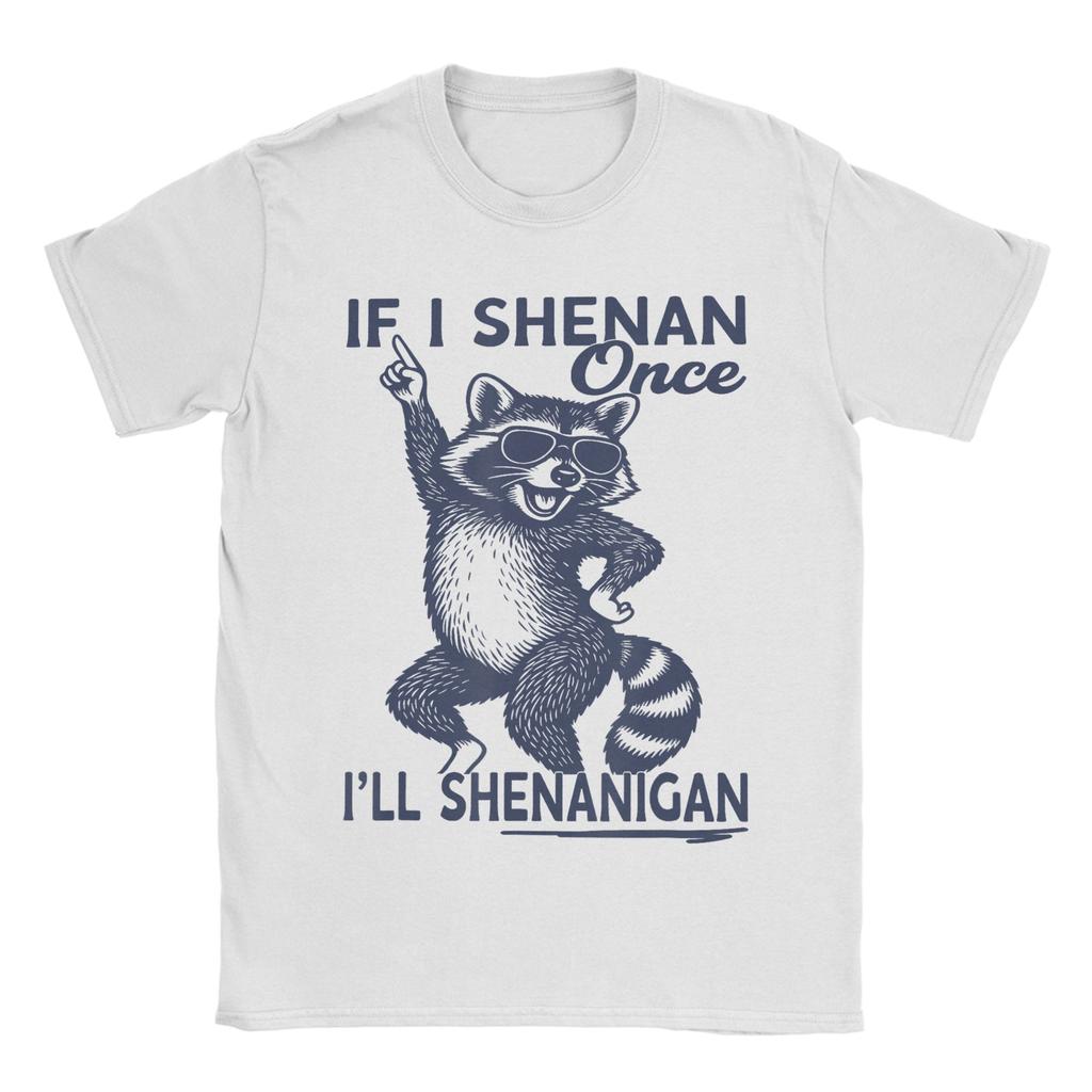 Si je Shenan Une fois Ill Shenanigan T-shirt Plage Hip Hop T-shirts Homme 100% Coton Col Rond Oversize Hauts Manches Courtes