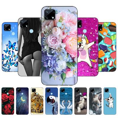 For Realme C12 C25 C25S 7i Global Case Silicon Back Cover for Realme Narzo 20 30A Phone Case Soft Funda Bumper Black Tpu Case
