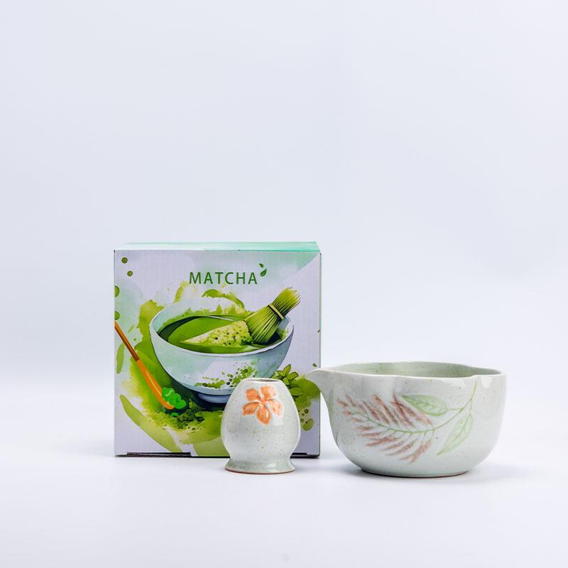 Handmade Glazed Ceramic Tea Whisk Set, Matcha Bowl, Matcha Whisk, Japanese Style, Creative Tea Set, Gift