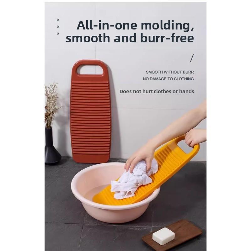 1PC Household washboard with thickened silicone plastic basin, non-slip, large size